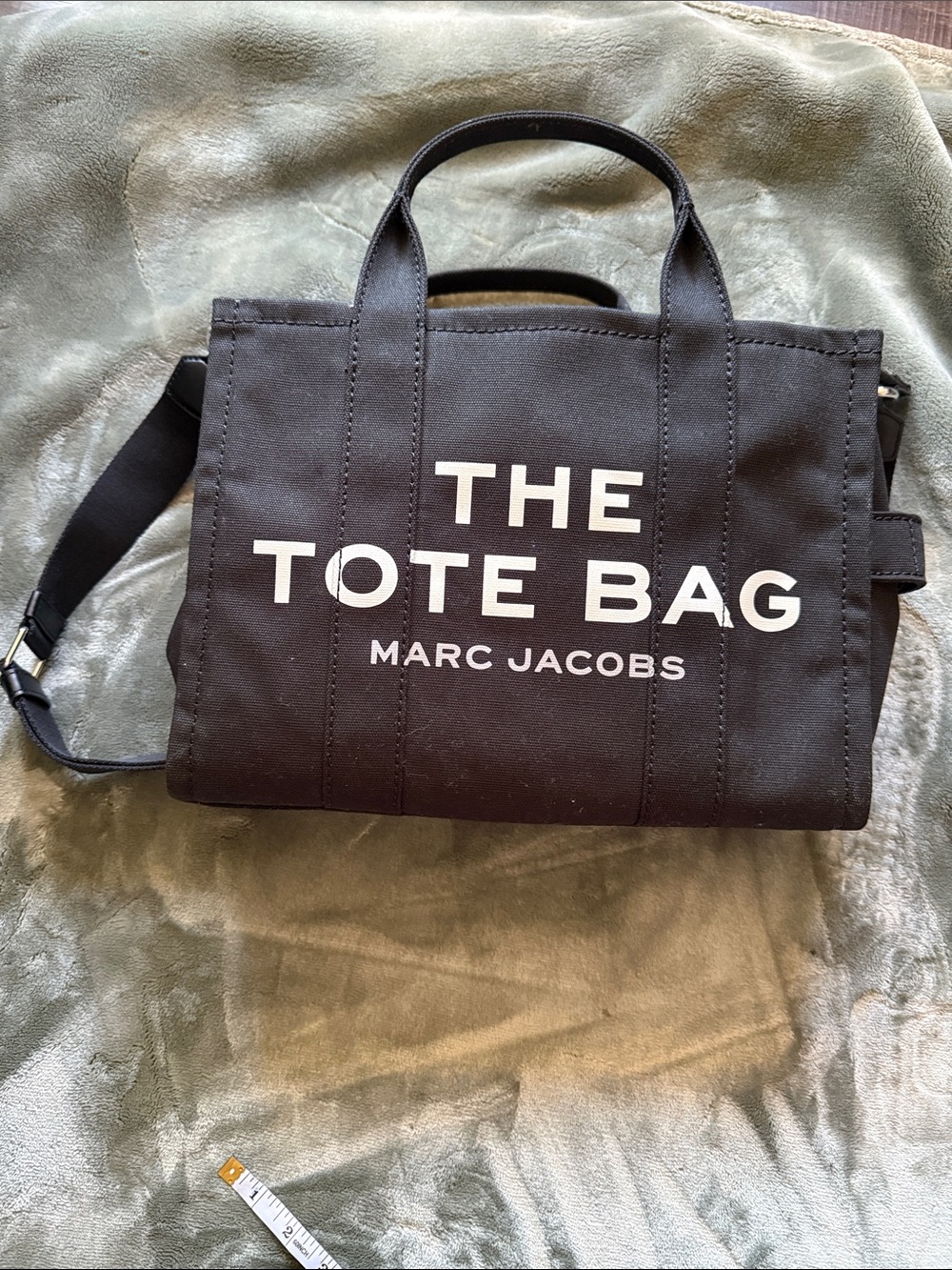 Marc Jacobs Black The Tote Bag Canvas Tote with Logo - Picture 11 of 14